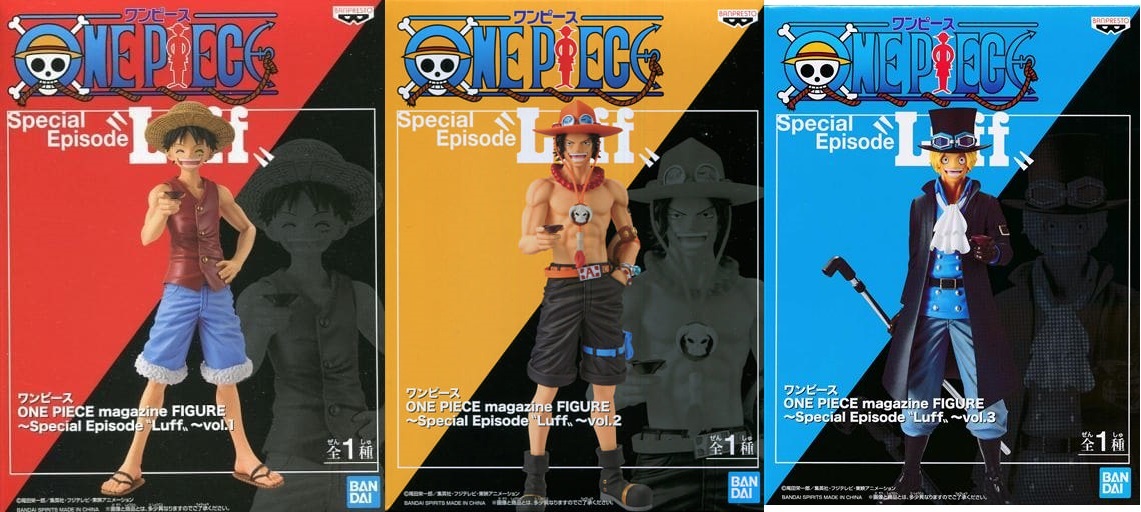 ONE PIECE magazine FIGURE Special Episode Luff (ワンピース ルフィ エース サボ 3種セット)拍卖