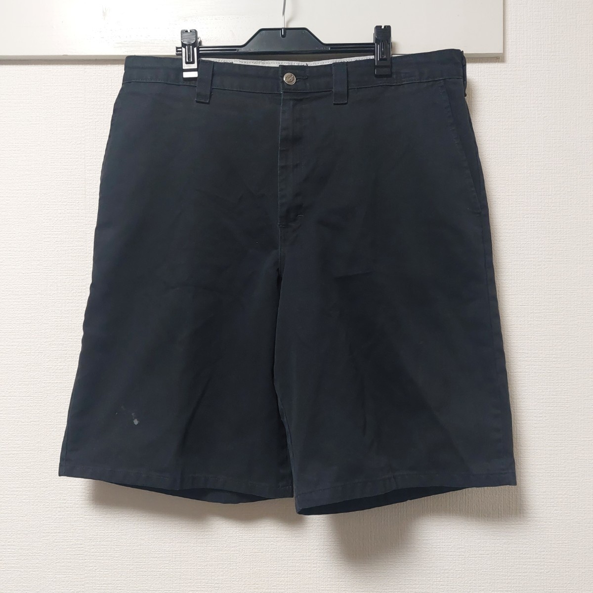 ディッキーズ Dickies コットン ハーフパンツ ワークパンツ ショートパンツ 黒 ブラック W36 ルーズ ストリート ヒップホップ 05C2405拍卖