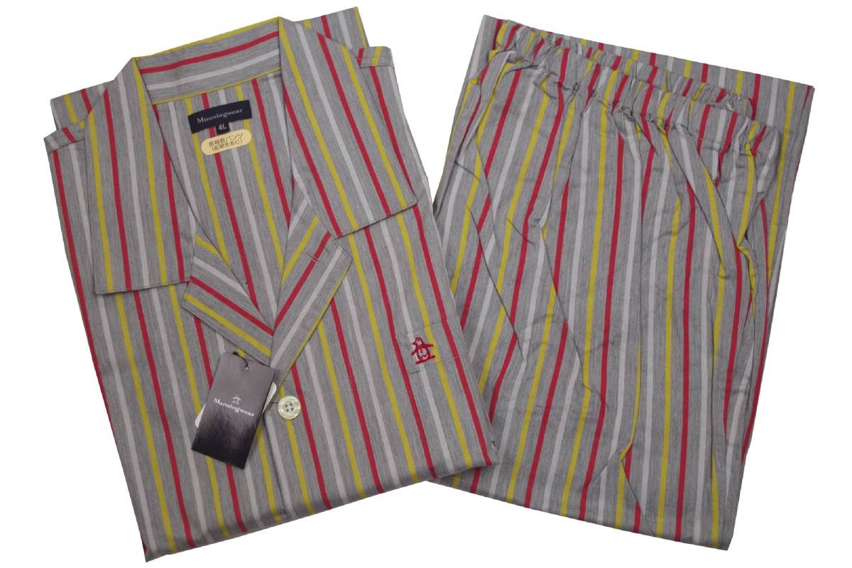 即決●マンシングウェア Munsingwear 男性用 秋・冬・春シーズンパジャマ(4L)№12 新品拍卖