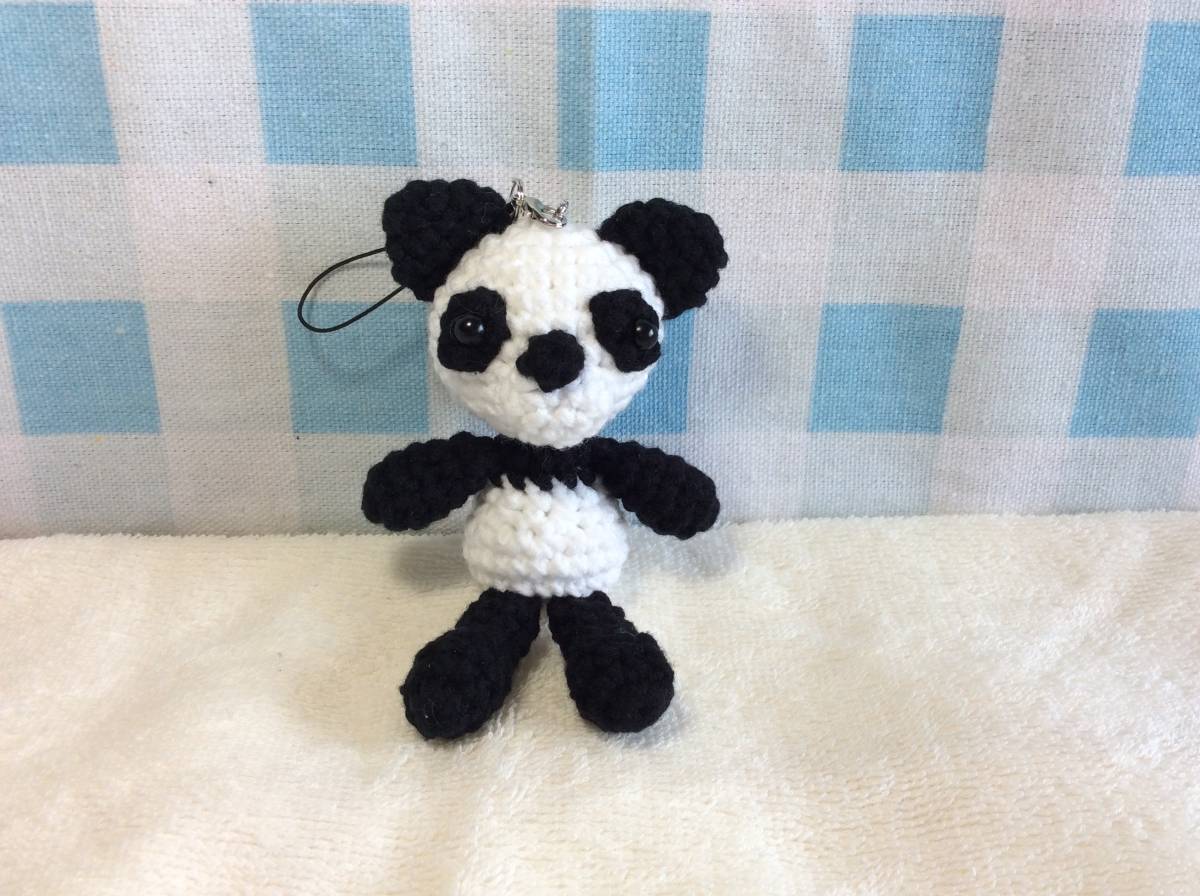 編みぐるみ あみぐるみ ストラップパンダ ハンドメイド拍卖