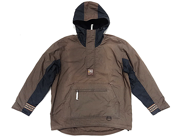 THINK PINK 茶 黒 2トーン フリース ライニング マウンテンパーカー チロリアンテープ 装飾 サイズ 46 レア 希少 ブラウン ブラック拍卖