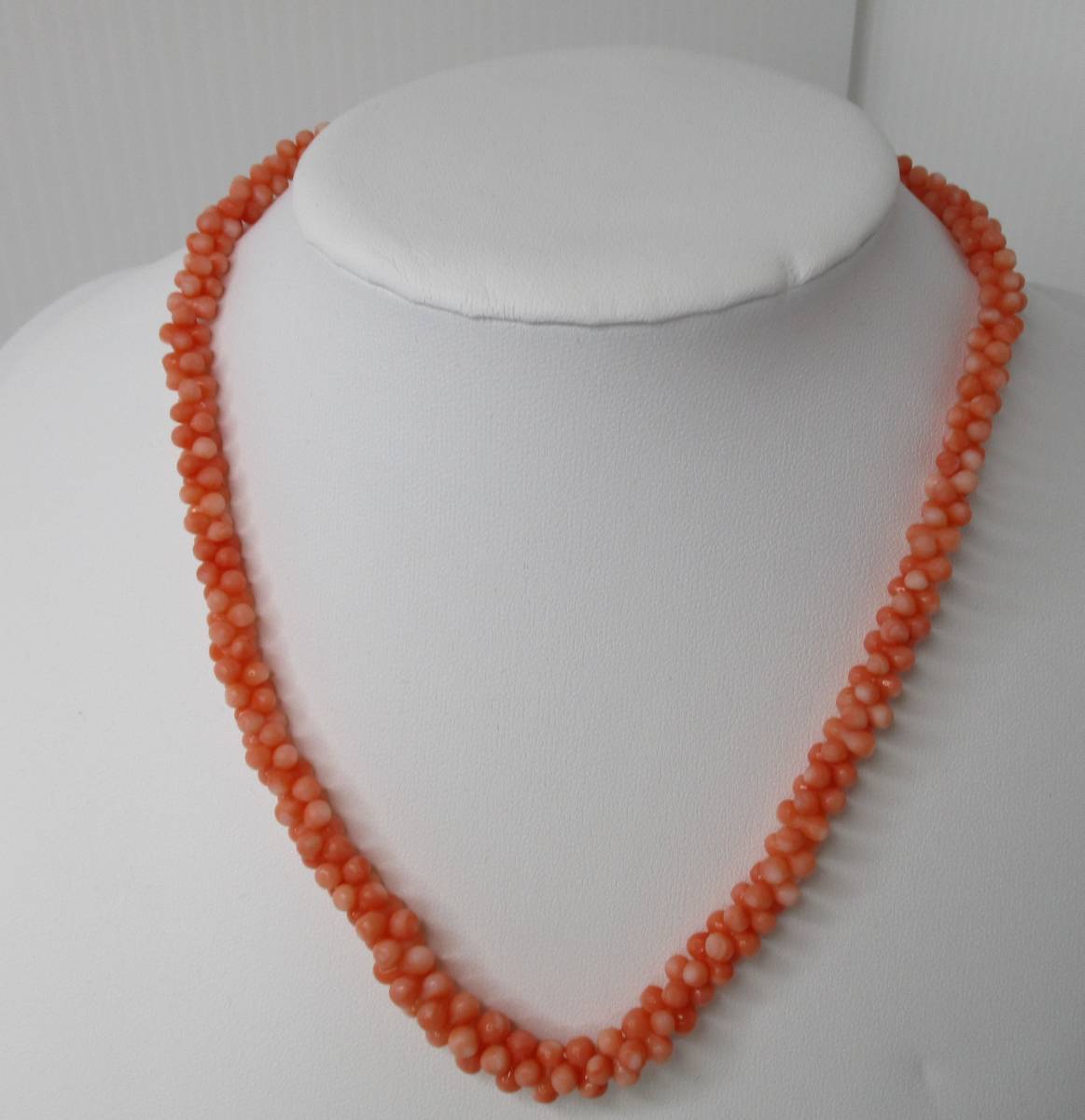 N-280 K18クラスプ 本珊瑚 ネックレス ピンク珊瑚拍卖