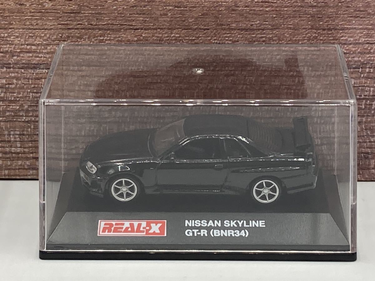 即決有★REAL-X 1/72 日産 スカイライン GT-R BNR34 R34 ブラック 黒★ミニカー拍卖