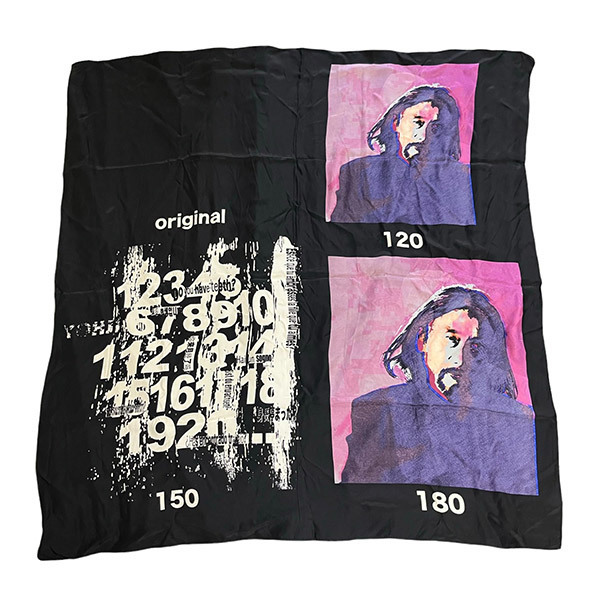 【新品】YOHJI YAMAMOTO POUR HOMME フォト 絹 シルク スカーフ拍卖