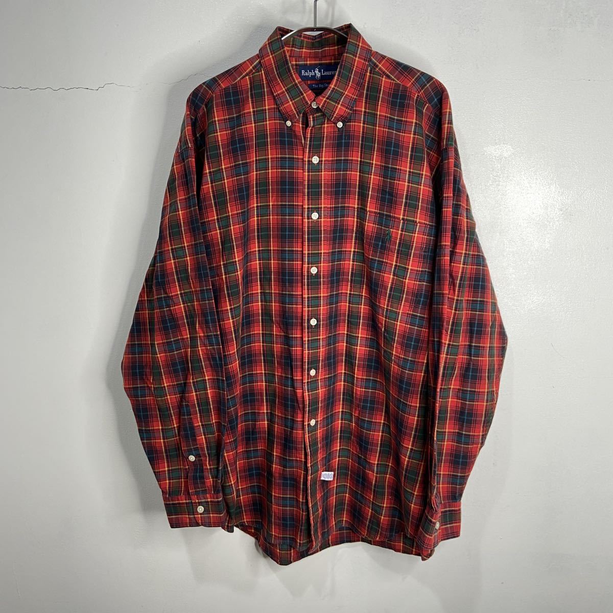 送料無料☆Ralph Lauren☆90s☆チェックシャツ☆BIG SHIRT☆L☆長袖拍卖