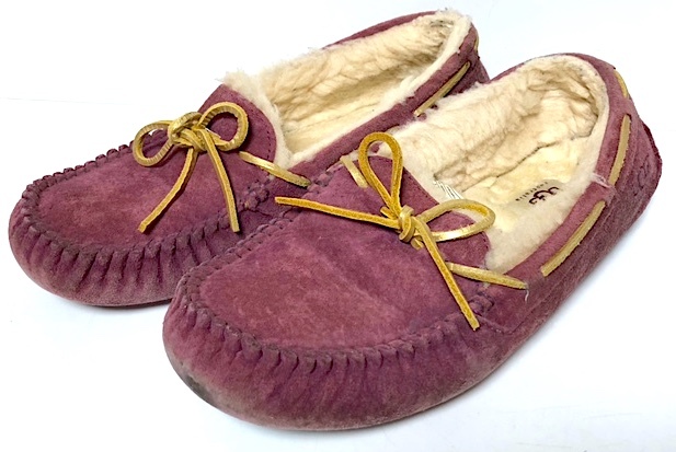 二点落札で送料無料! 2A21 UGG アグ オーストラリア モカシン ダコタ ムートン シューズ US8 レディース 25 靴 シープスキン 5612 PORT拍卖