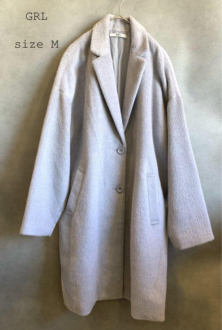 GRL グレイル チェスターコート ライトグレー拍卖