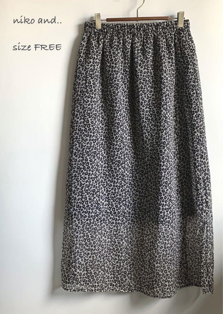 niko and.. 春夏レオパード柄ロングスカート拍卖