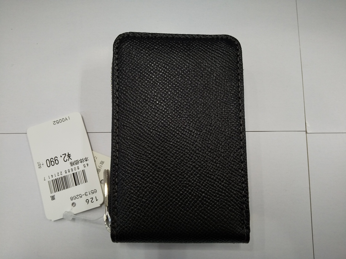 カードケース蛇腹縦 【新品未使用】即決!RF 黒 カード12枚以上収納 牛革 格安 特価 セール お買い得拍卖