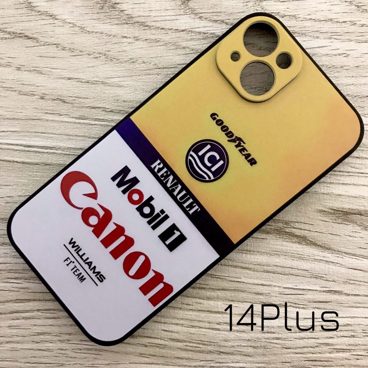 キヤノン ウィリアムズ ルノー iPhone 14 Plus ケース F1 Williams FW14 キャノン マンセル パトレーゼ セナ スマホ拍卖
