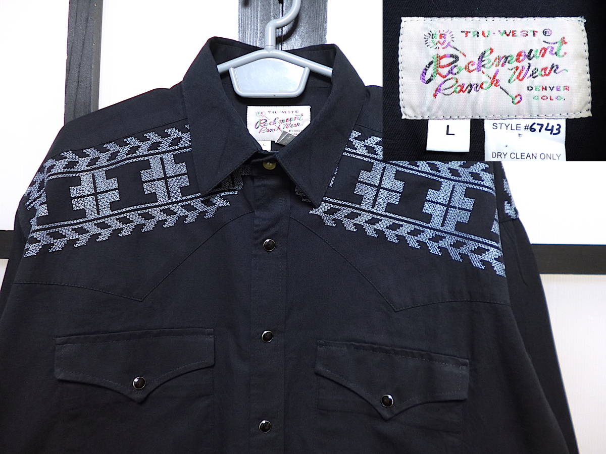 ロックマウント 刺繍入り ウエスタンシャツ / Rockmount Western Shirt ネイティブ エスニック拍卖