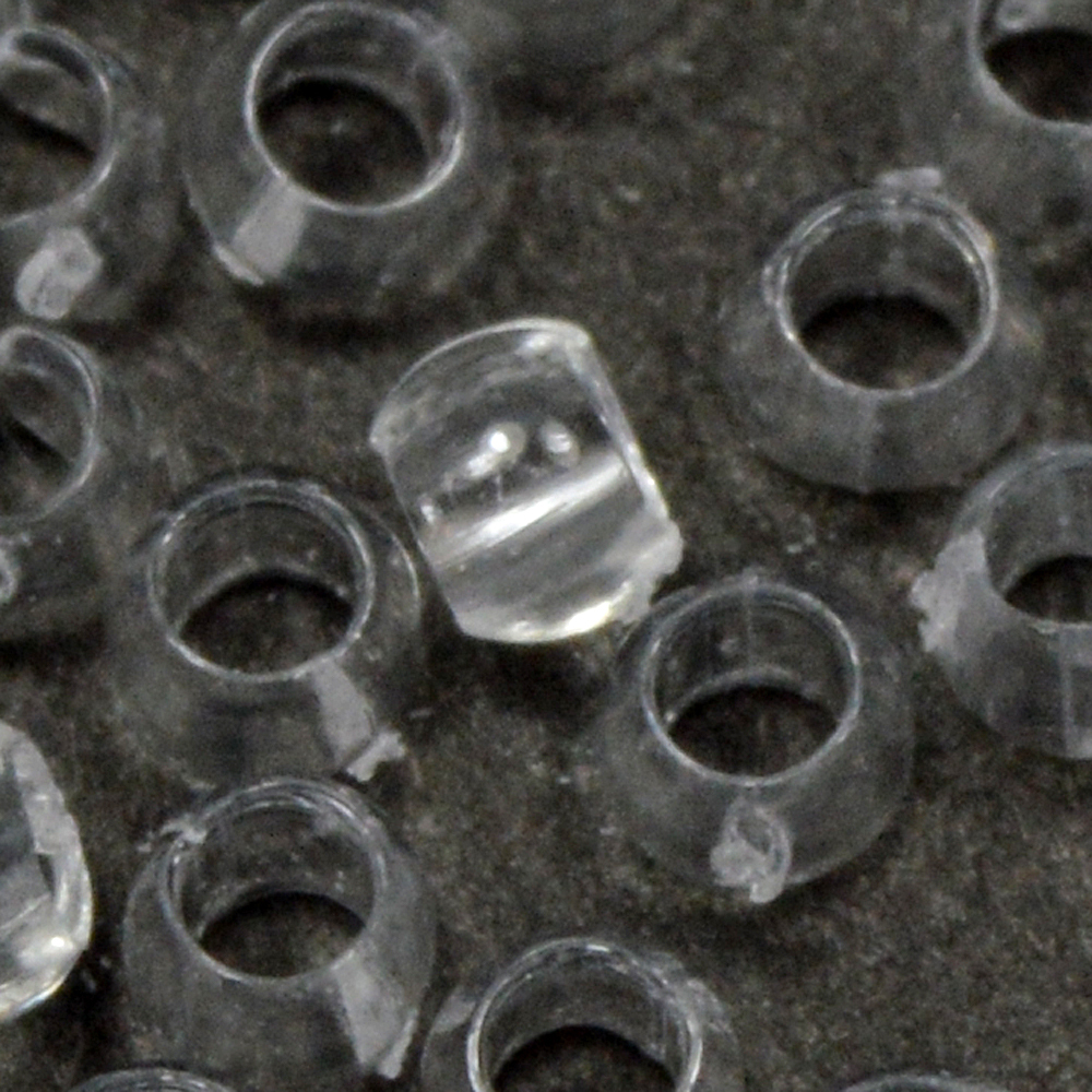 アクリル玉 2×1.5mm クリスタル 透明 透き玉 3g入りサービスパック拍卖