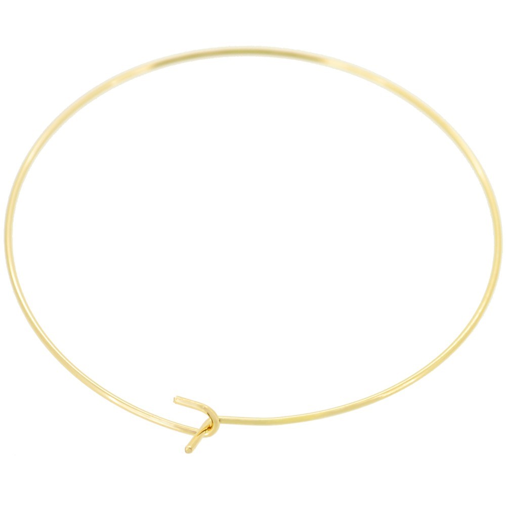 アクセサリーパーツ 金具 ワイヤーフープピアス 40mm 16KG金メッキ 金色 ゴールドカラー 1ペアー入り拍卖