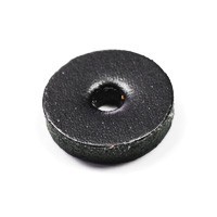 皮パーツ 丸ドーナッツ形 黒 ブラック 外径15mm 穴径3mm 皮の厚み3mm レザーパーツ拍卖