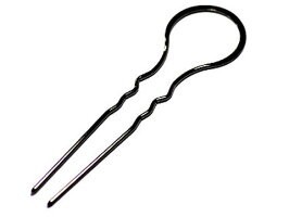 アクセサリパーツ 金具 かんざし U字平型丸タイプ 105mm 黒色 ブラックニッケル 2本入り拍卖