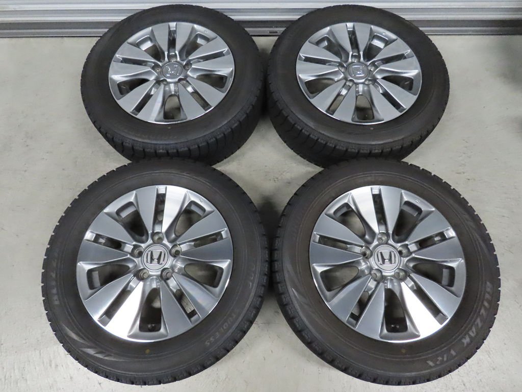 ホンダ ステップワゴン 205/60R16 RK5 RK6 純正 スパーダ グレーポリッシュ 6J +50 PCD114.3 5穴 超バリ溝 スタッドレス 拍卖