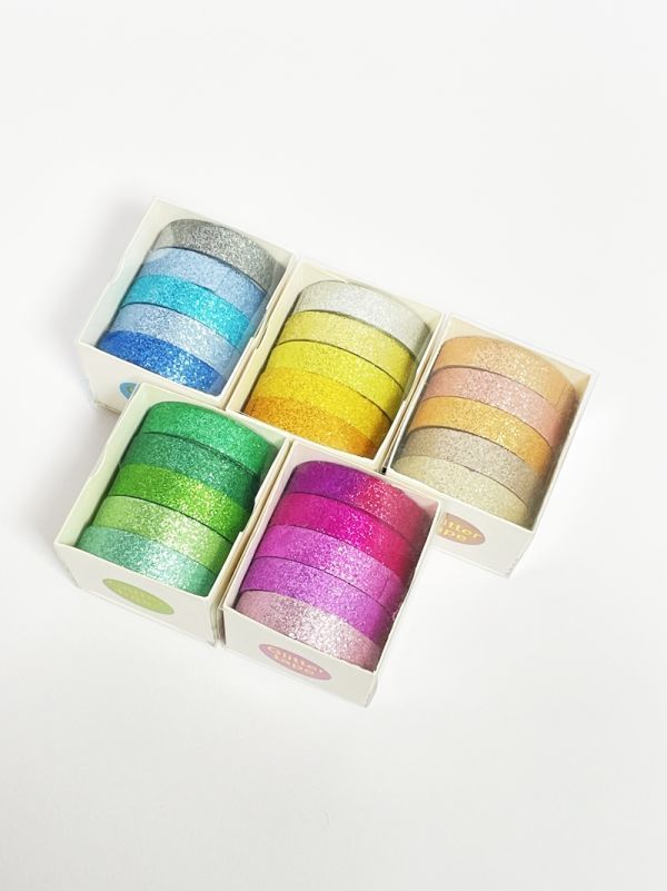 新品 マスキングテープ 可愛い キラキラ 5ピース 5個セット 文具 手帳 テープ シール 飾り DIY 文房具拍卖