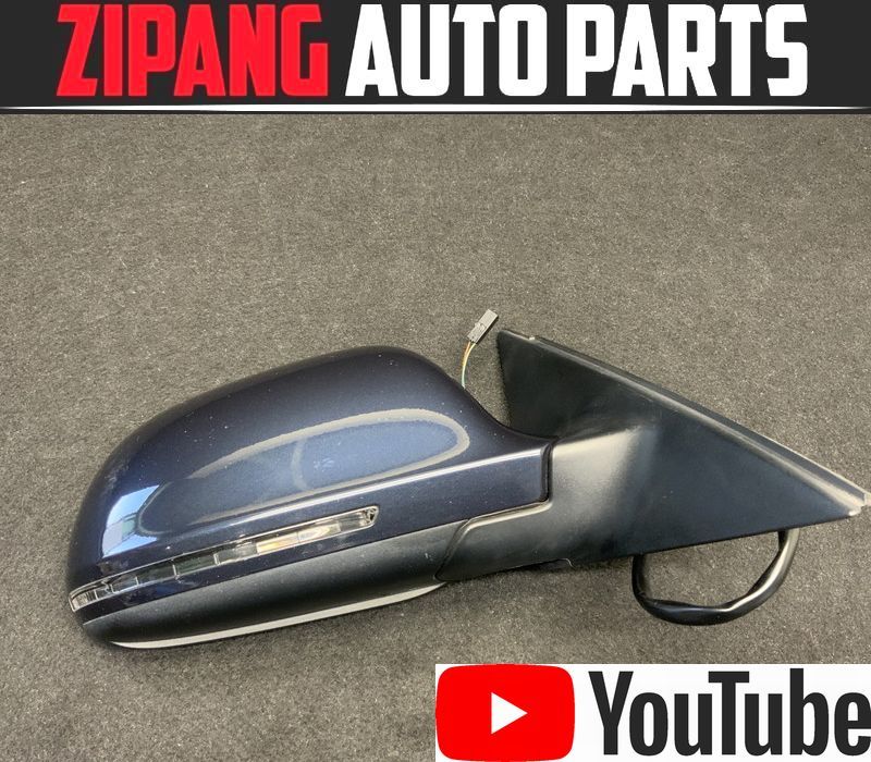 AU065 8K A4 オールロード クワトロ 右 ドアミラー 電格式/ウインカー付 ◆LX5R MONDSCHEINBLAU ★動作OK 【動画有り】○拍卖