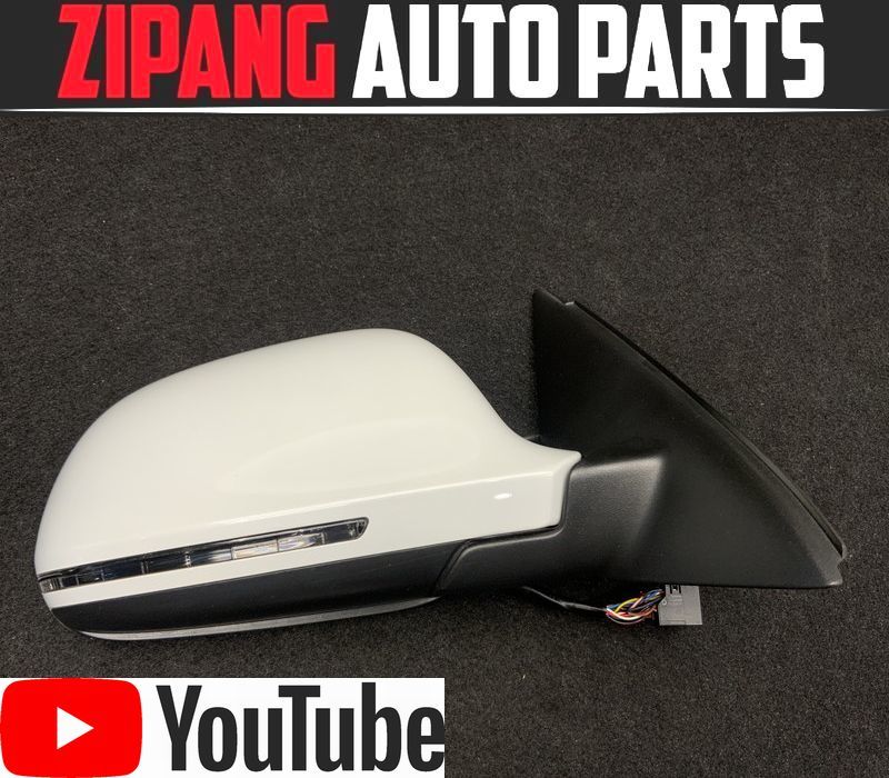AU029 8U アウディ Q3 1.4TFSI スポーツ 右 ドアミラー 電格式/ウインカー付 ◆LS9R グレイシアホワイト3P ★動作OK 【動画有り】○拍卖