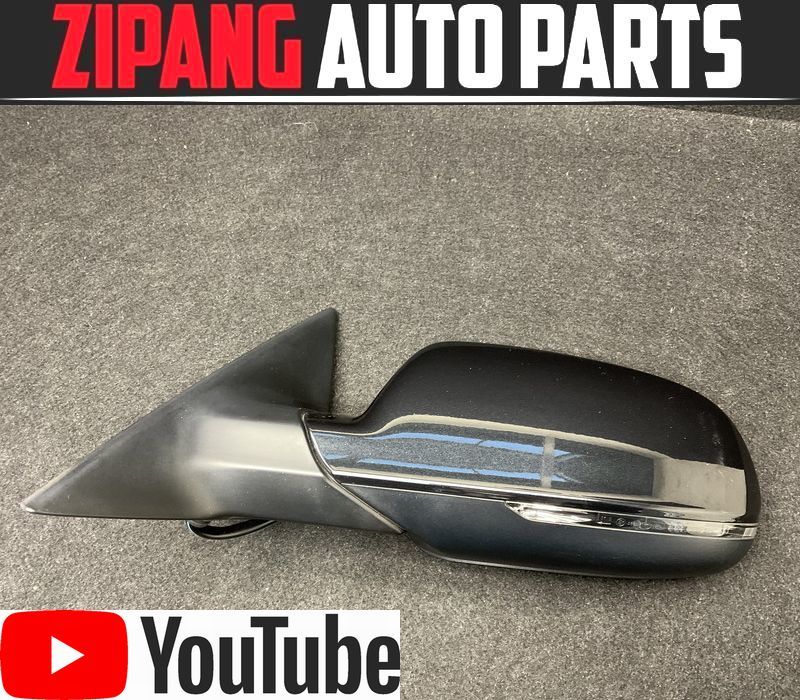 AU076 8T A5 SB 2.0TFSI クワトロ Sライン 後期 左 ドアミラー 電格式/ウインカー付 ◆LZ9YファントムブラックP 【動画有り】○拍卖