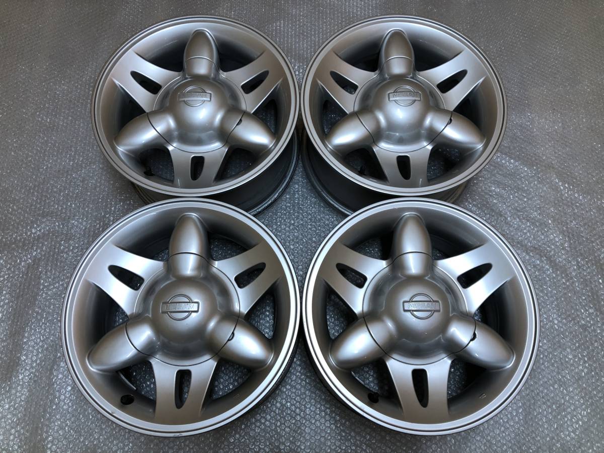 ☆美品☆ NISSAN 日産 KR20 R20 ミストラル 純正 15インチ 7J +25 アルミ ホイール 139.7 D22 R21 R50 D21 テラノ ダットサン トラック拍卖