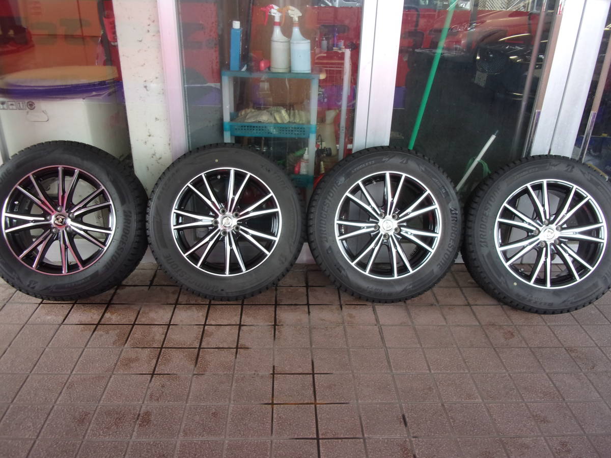 ♪S3093 バリ山!2019年製 ブリヂストン DM-V3 225/60R17 アルミホイールセット フォレスター♪拍卖