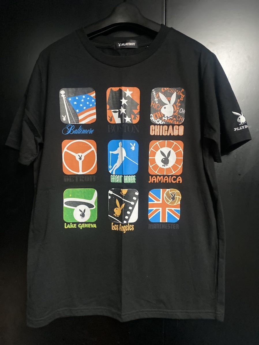 激レア PLAY BOY Tシャツ サイズL ブラック プレイボーイTシャツ 正規品拍卖