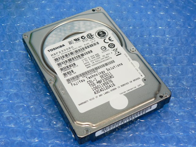 1BMT // TOSHIBA MBF2300RC 300GB 2.5インチ SAS 6Gb 10000rpm (A3C40120416) // Fujitsu PRIMERGY RX100 S7 取外 // 在庫3拍卖