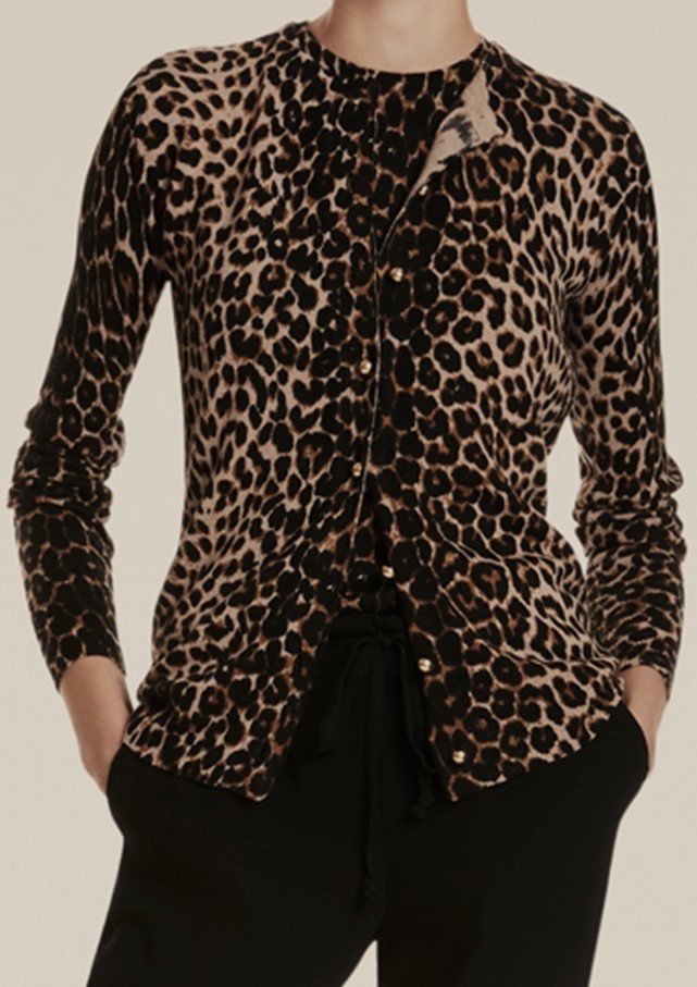 新品 ブルックスブラザーズ レディース ニットアンサンブル レオパードプリント XL位 カーディガンL ニットM拍卖