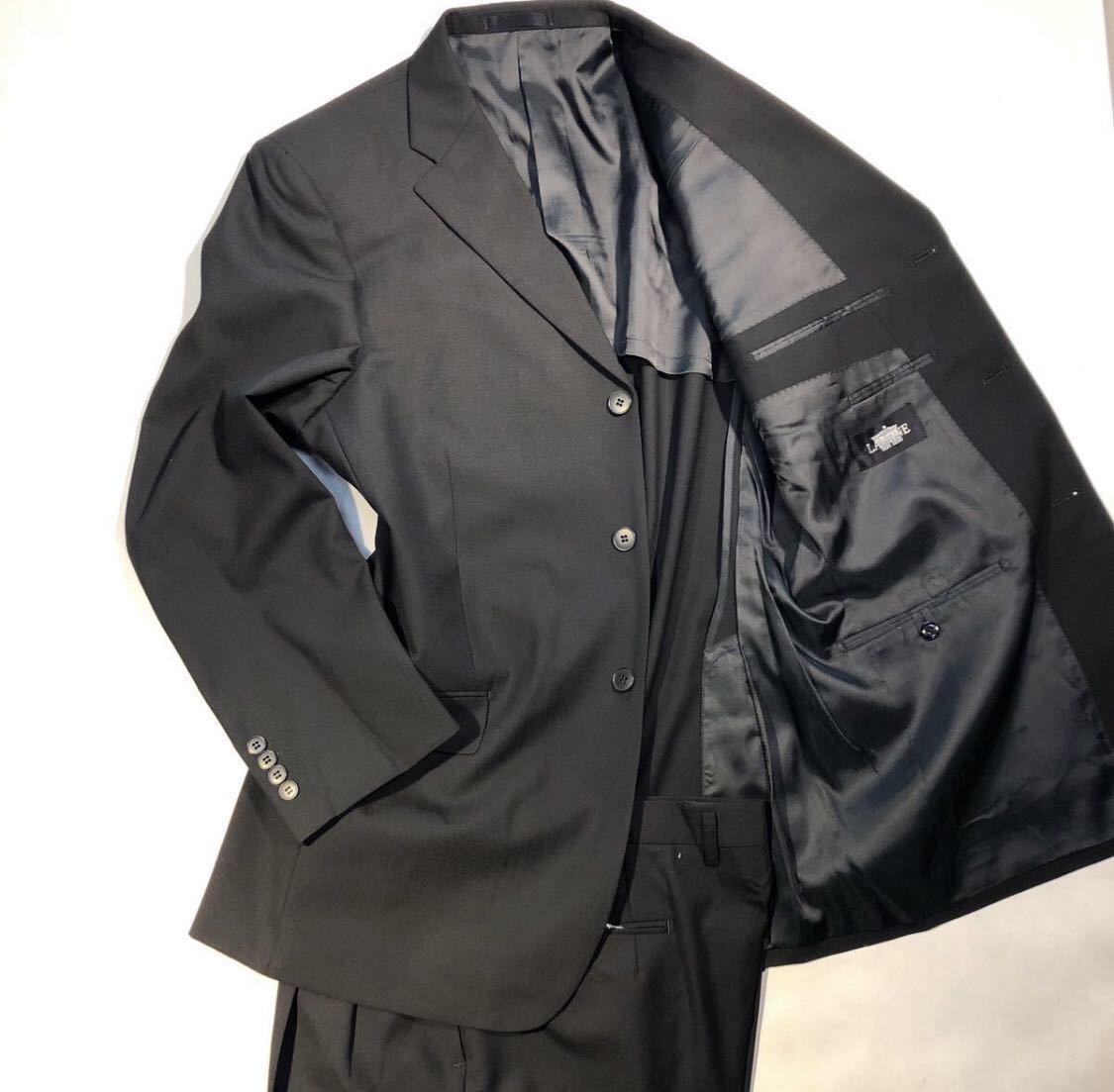 新品 定価2.9万円【サイズA8 XXL相当★特価礼服】3Bシングルスーツ ブラックフォーマル 背抜き/サイドベンツ 80cm/2タック 黒セットアップ拍卖