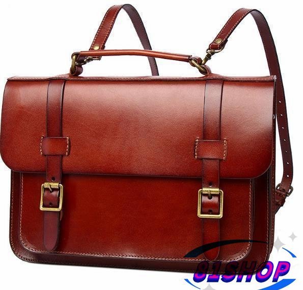 「81SHOP」人気美品★手縫う ショルダーバッグ 手提げバッグ斜め掛け 本革 栃木レザー メンズバッグ ハンドバッグ レザー 手作拍卖