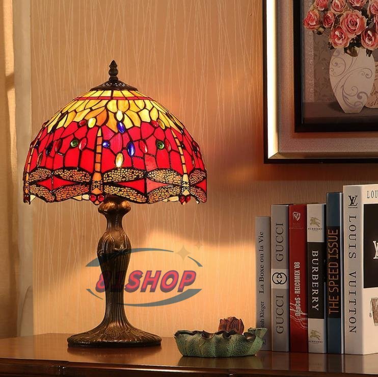 「81SHOP」希少★注目 ステンドグラスランプ ティファニーランプ テーブルランプ アンティーク 花柄 工芸品◆ティファニー拍卖