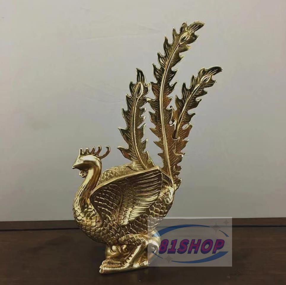 「81SHOP」極美品★ 火鳳凰 純銅 鳳凰置物 装飾品 風水細工拍卖