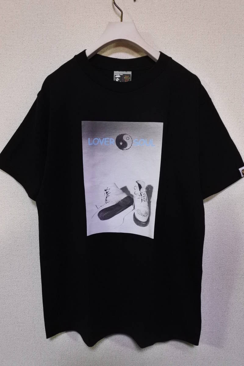 00's A BATHING APE LOVER SOUL Tee size M エイプ 永瀬正敏 ラバーソール フォト Tシャツ ブラック 濱マイク拍卖