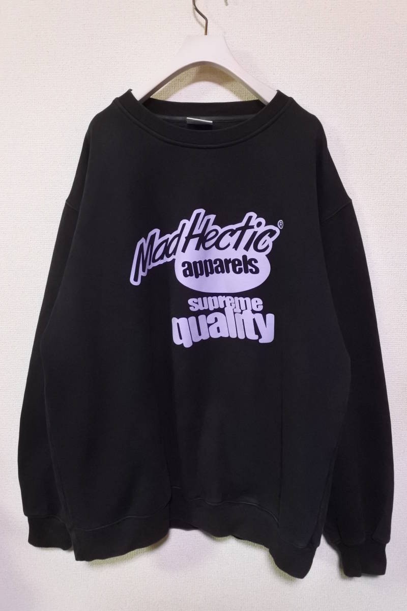 00's realmadhectic Crewneck size L-XL ヘクティク スウェット ブラック拍卖