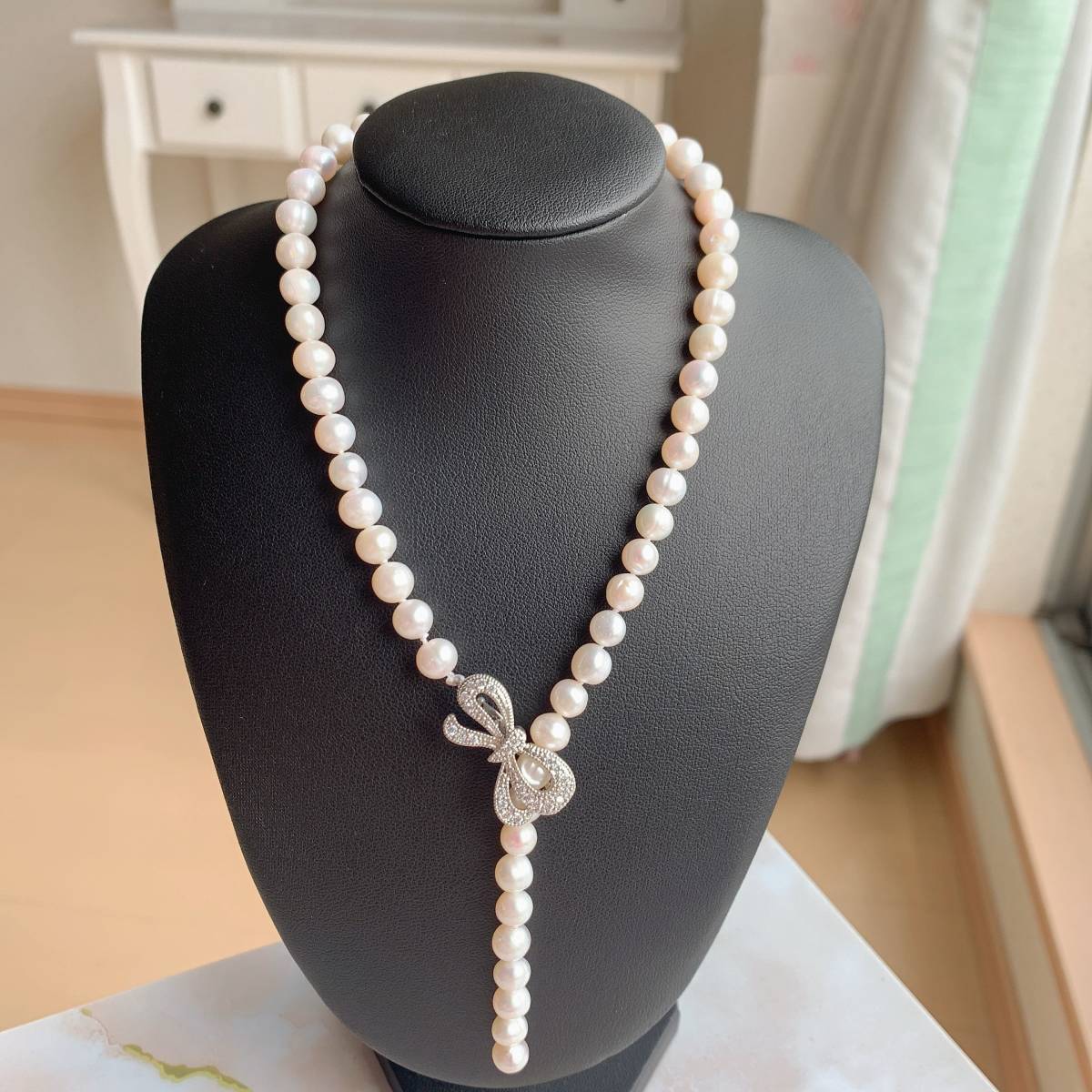 ☆淡水パール(淡水真珠)☆天然☆ネックレス☆ラッピング袋付き☆プレゼントにも 18PR31306拍卖