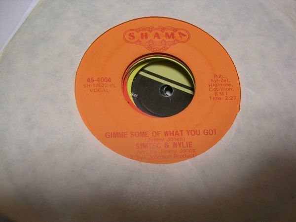 ●SOUL FUNK45●SIMTEC & WYLIE/GIMME SOME OF WHAT YOU GOT拍卖