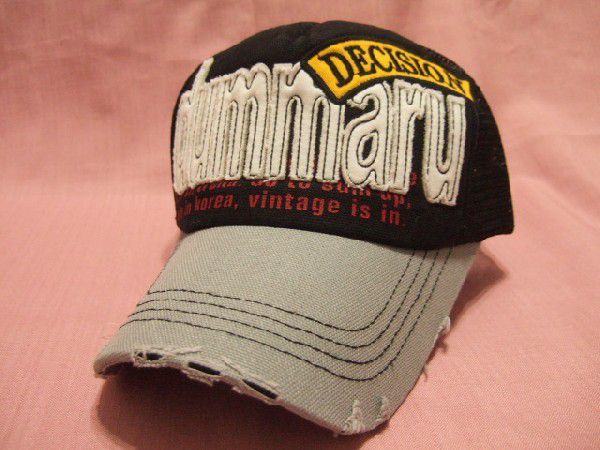 横浜最新 dummaru♪魅惑のメッシュキャップ 黒/グレー メンズレディース 送料300円帽子野球帽39拍卖