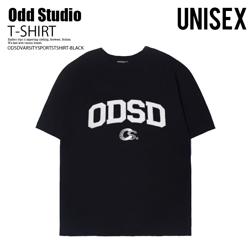 ■新品■ODD STUDIO オッドスタジオ ODSD VARSITY SPORTS T-SHIRT ヴァーシティ スポーツ Tシャツ■ユニセックス■2(L)■ブラック■拍卖