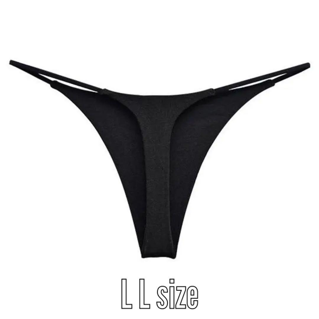 N-21B.set割 コットンTバックショーツ レディース ブラック LL拍卖