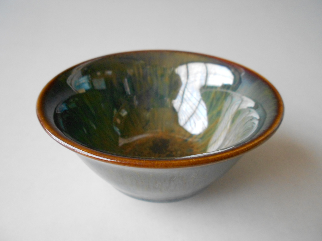 酒盃! 土渕とうあん ☆黄瀧天目・盃☆ 木箱入り 新品 ぐい呑 焼酒器 サカズキ 杯 京焼 清水焼 ギフト拍卖