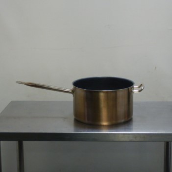 2 EBM 18-8 プロシェフ IH対応 深型 片手鍋(蓋無) 28cm テフロン 柄27cm 深155mm 9.5L 向い手付(5cm) 2.5kg 厚0.8mm拍卖