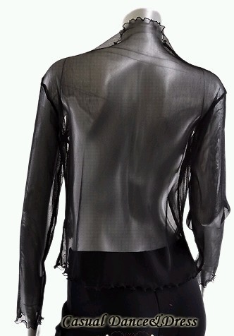 新品●送料無料●ブラック 黒 ●ボトルネック ハイネック パワーネット透けカットソー お色いっぱ~い拍卖