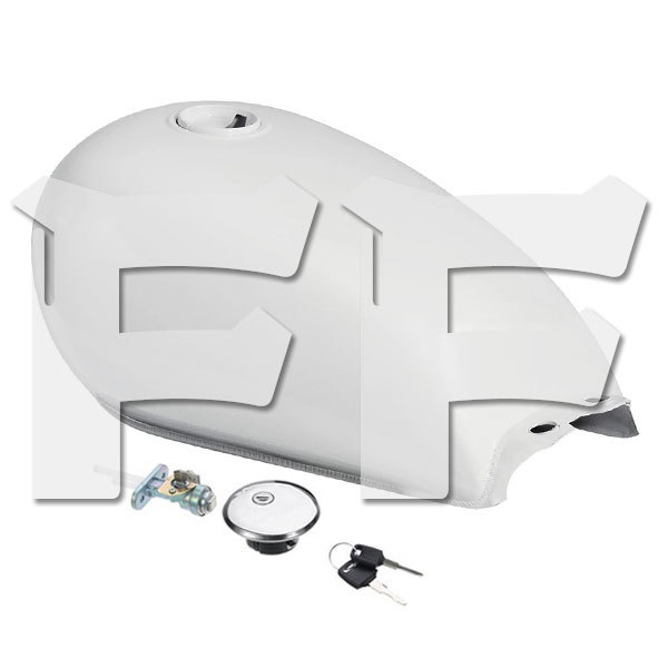 オートバイ スズキ GN125 GN250 ガソリンタンク バイク用 9L 2.4ガロン 燃料タンク ガスタンク ホワイト 新品拍卖