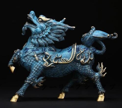 【ケーリーフショップ】綺麗★麒麟★開運金を招★風水グッズ★置物 ★美術品拍卖