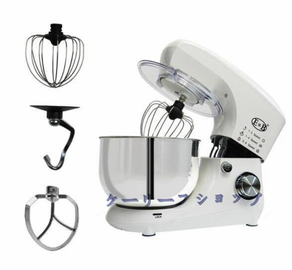 【ケーリーフショップ】業務用ミキサーキプロスター5L、6段階のスピード調節機能/卓上型 大容量 5L 生地 混ぜ/こね/泡立て パンこねき機拍卖