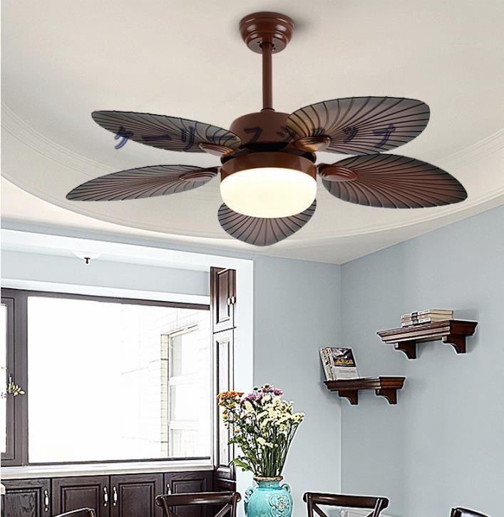 【ケーリーフショップ】ファンライト レストラン 復古 シーリングファンライト 客間 扇風機付きライト 3段階調光 3段階風量調節拍卖