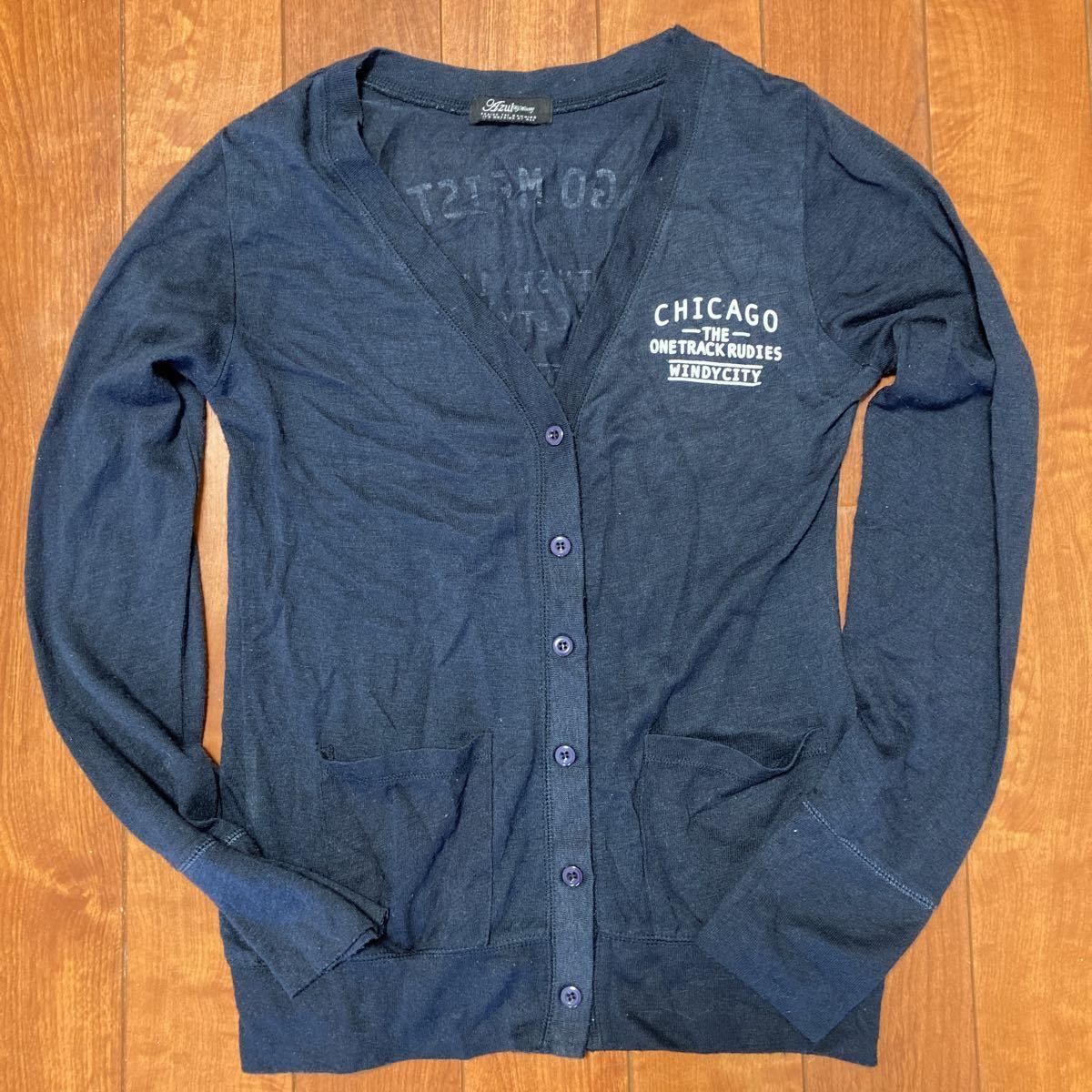 AZUR・アズール・カジュアル・カーディガン・ネイビー・フリーサイズ・160拍卖