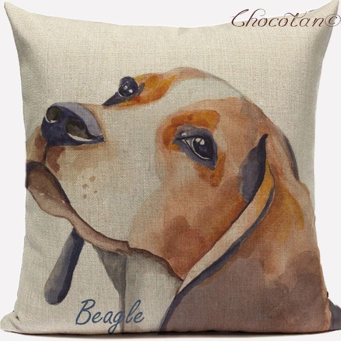 【送料無料】ビーグル B クッションカバー【 新品】拍卖