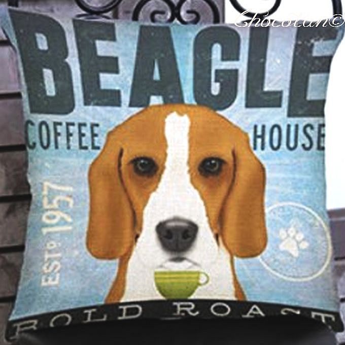 【送料無料】ビーグル A1 coffee クッションカバー【 新品】拍卖
